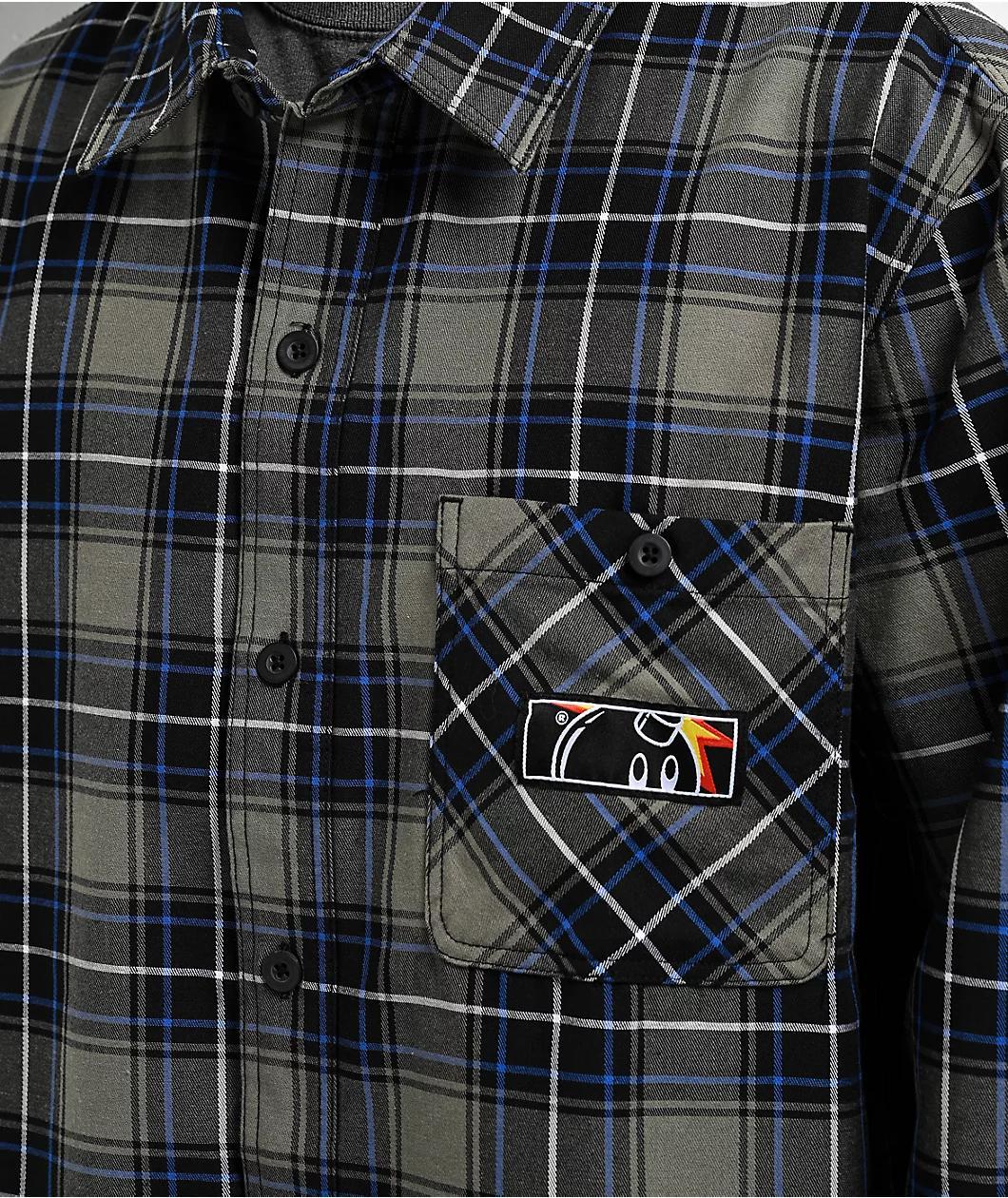 Adam Bomb Riverside Grey & Blue Flannel Shirt Product Image