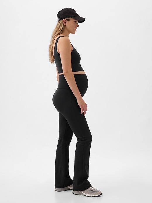 Maternity Power Full Panel Flare Leggings Product Image