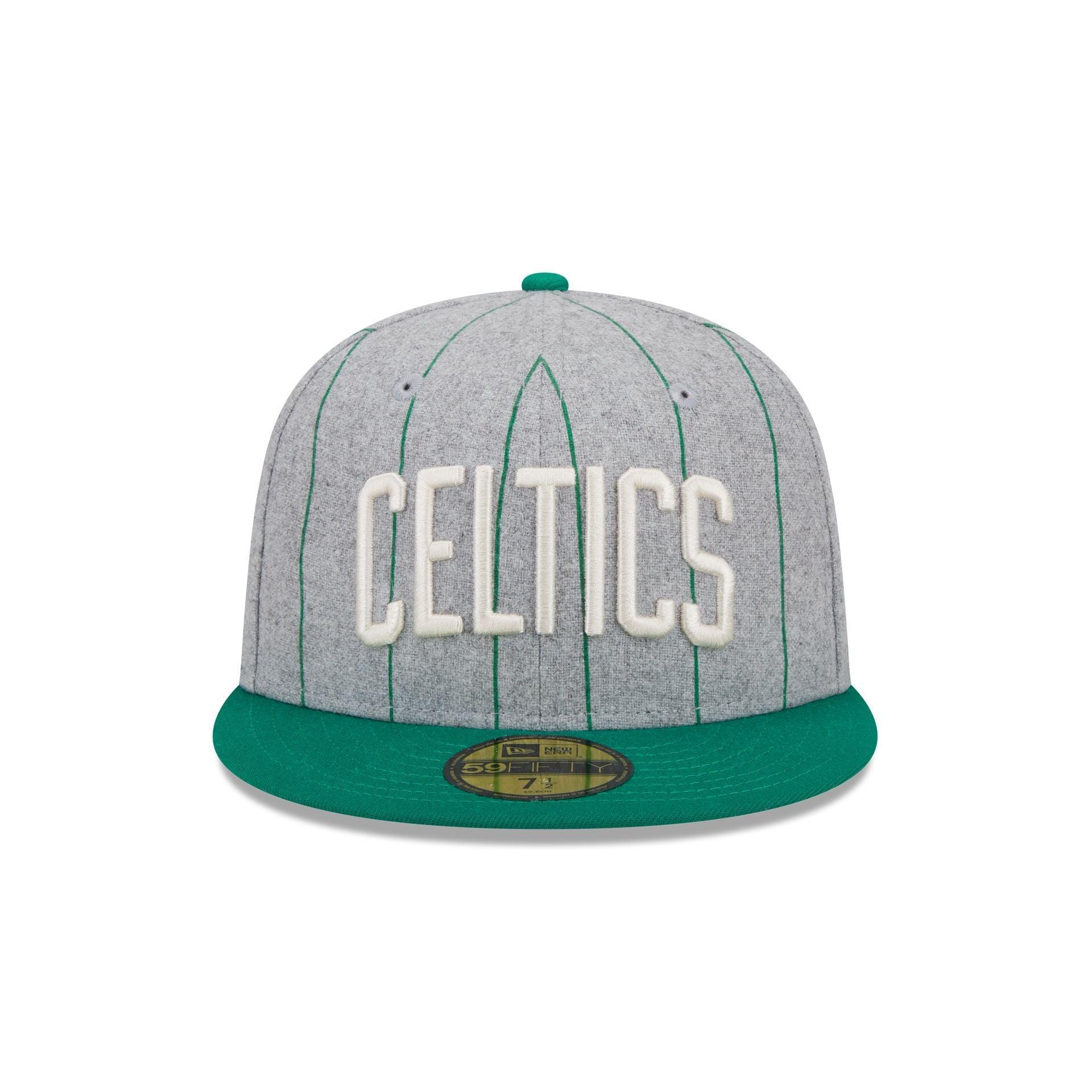 Boston Celtics Heather Pinstripe 59FIFTY Fitted Hat Male Product Image