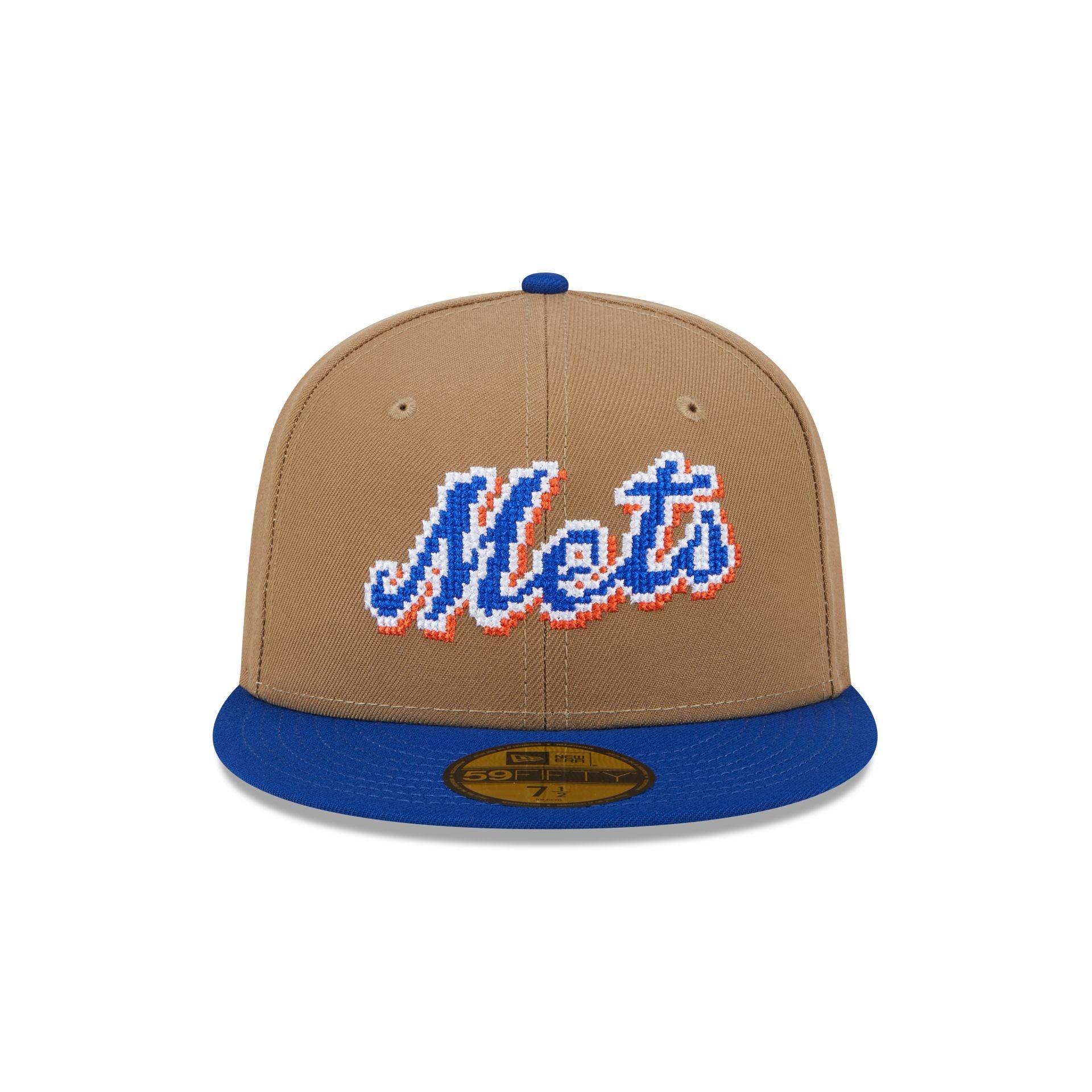 New York Mets Classic 8-Bit Wordmark 59FIFTY Fitted Hat Male Product Image