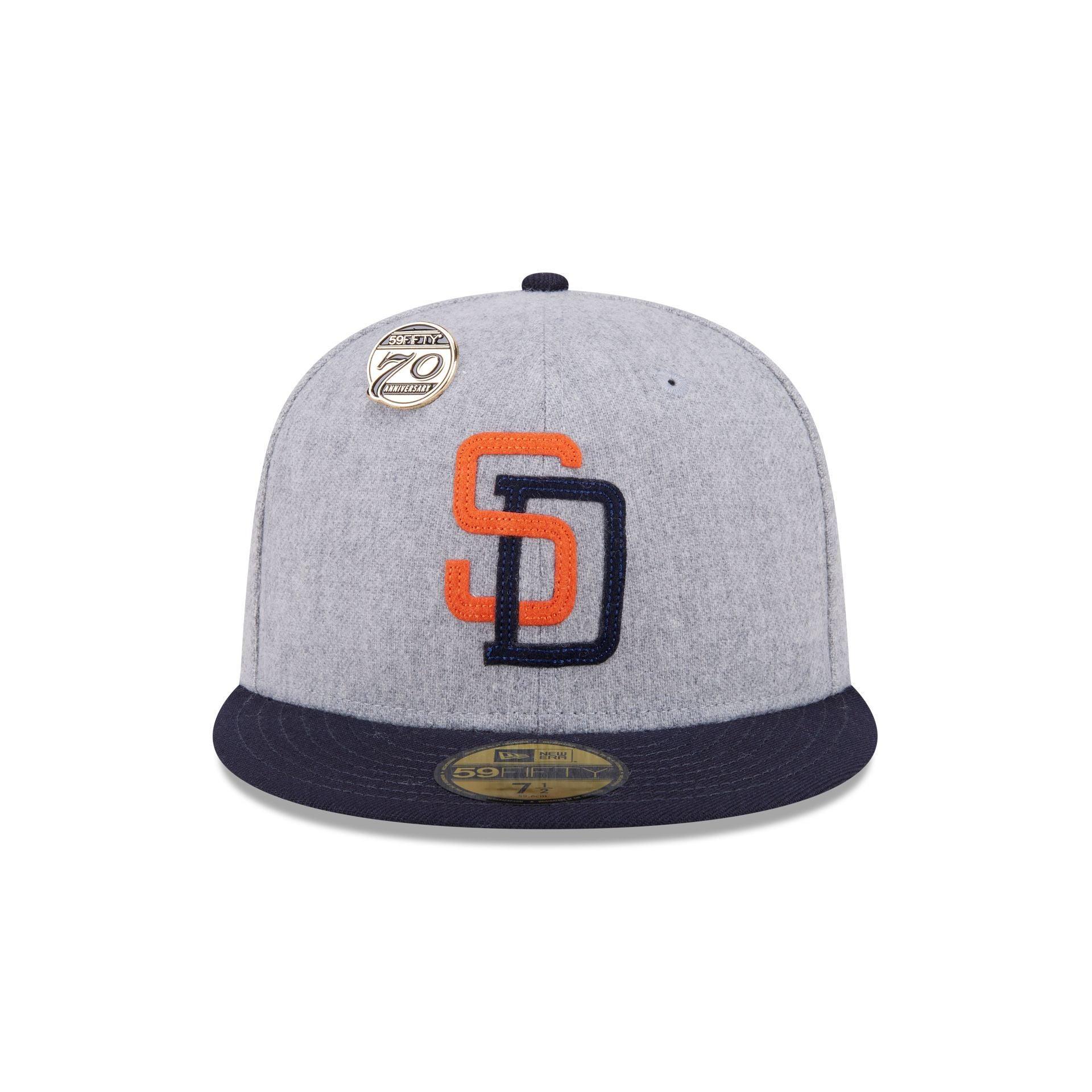 San Diego Padres 70th Anniversary Gray 59FIFTY Fitted Hat Male Product Image