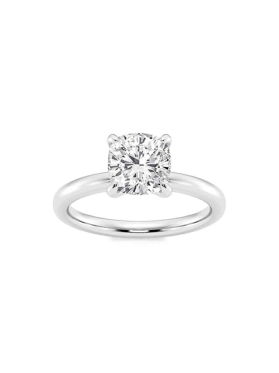 Womens Platinum & Cushion-Cut Lab-Grown Diamond Solitaire Ring/0.50-5.00 TCW Product Image