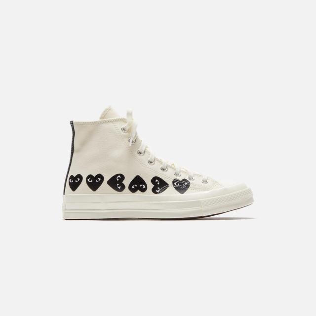 Comme Des Garçons Play x Converse Multi Heart High Top - Beige / Black Male Product Image