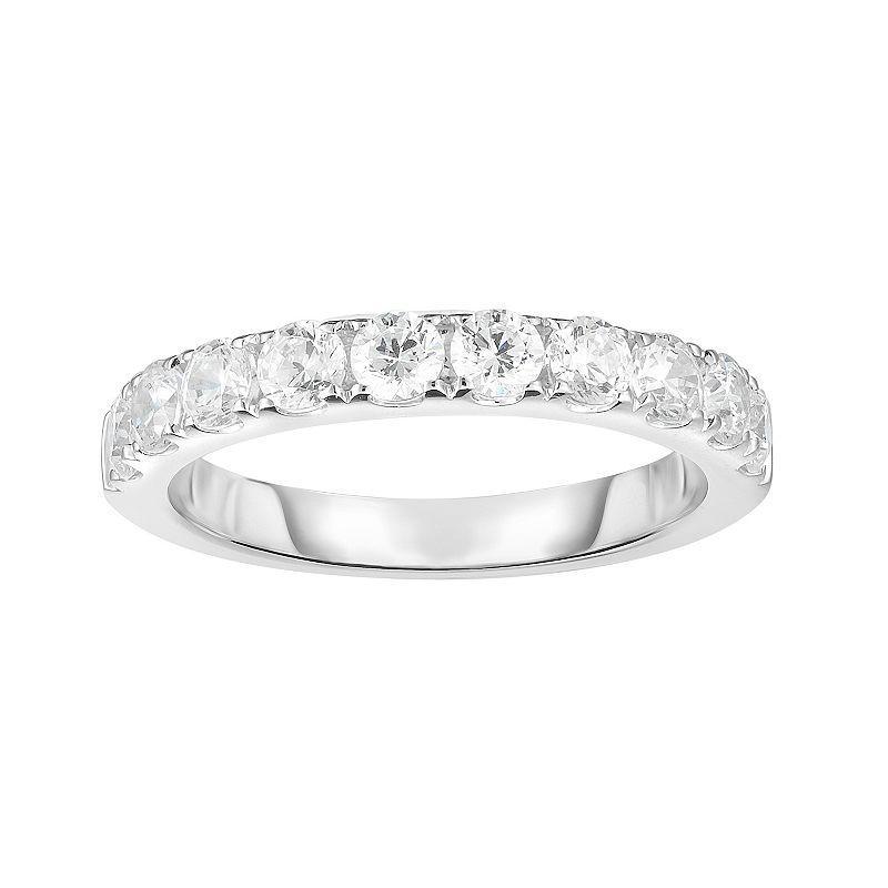 14k White Gold Cubic Zirconia Anniversary Ring, Womens 14k Whgold Product Image