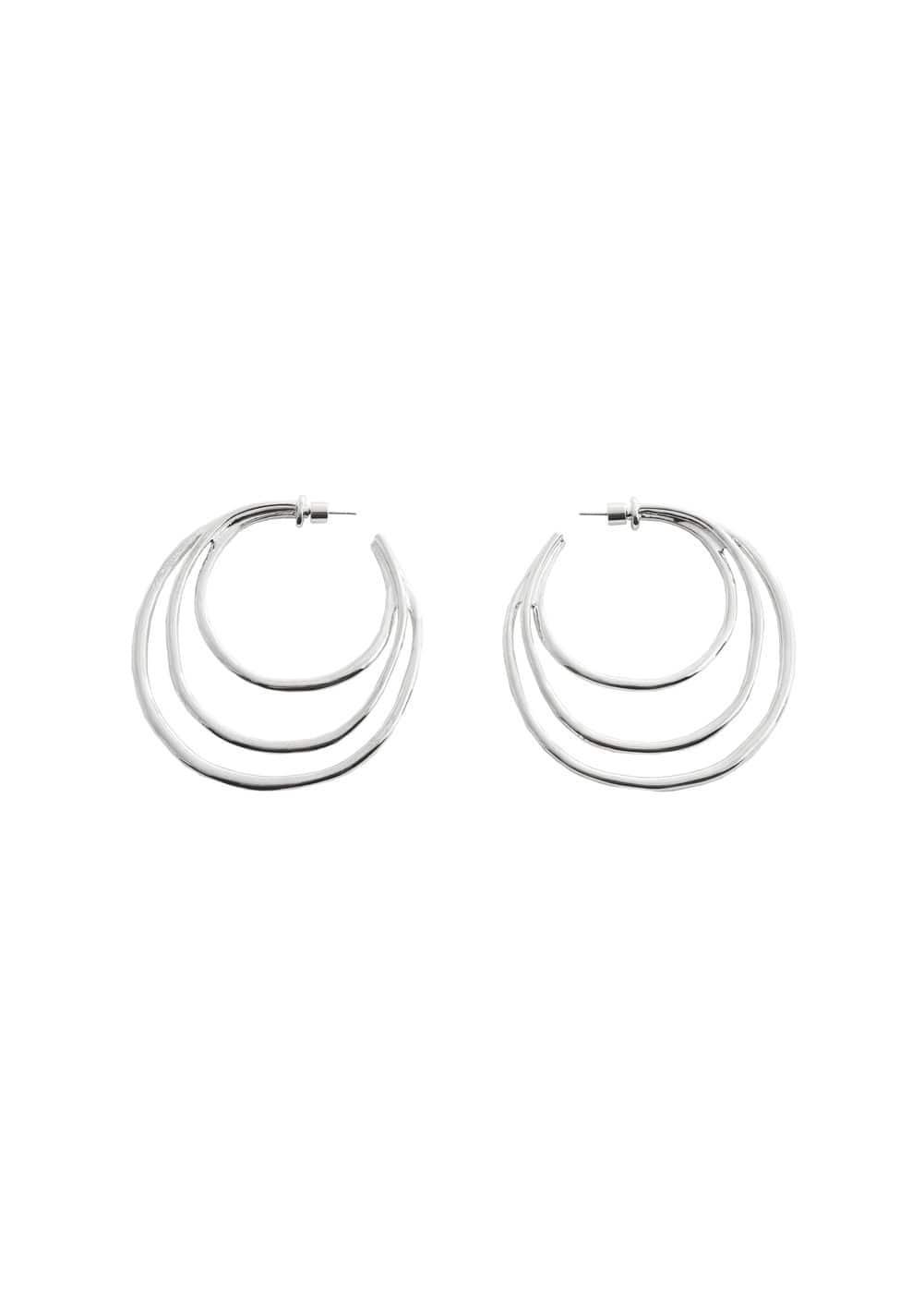 MANGO - Three hoop earrings - One size - Women Product Image