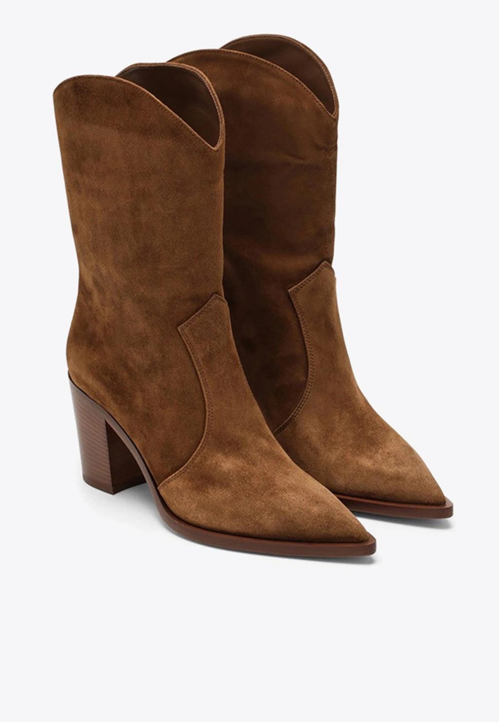 Denver Texas Suede Boot In Brown Product Image