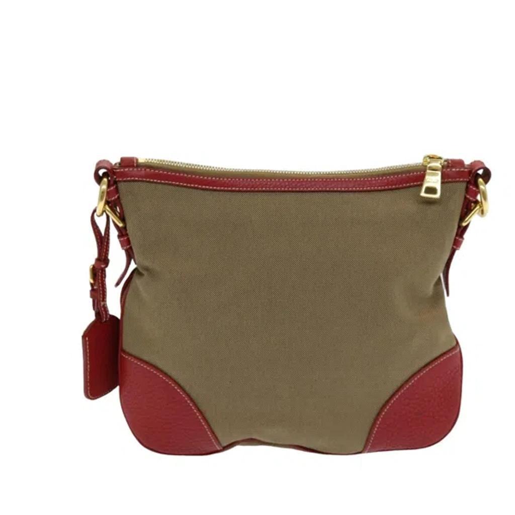 Jacquard Beige Canvas Shoulder Bag () Product Image