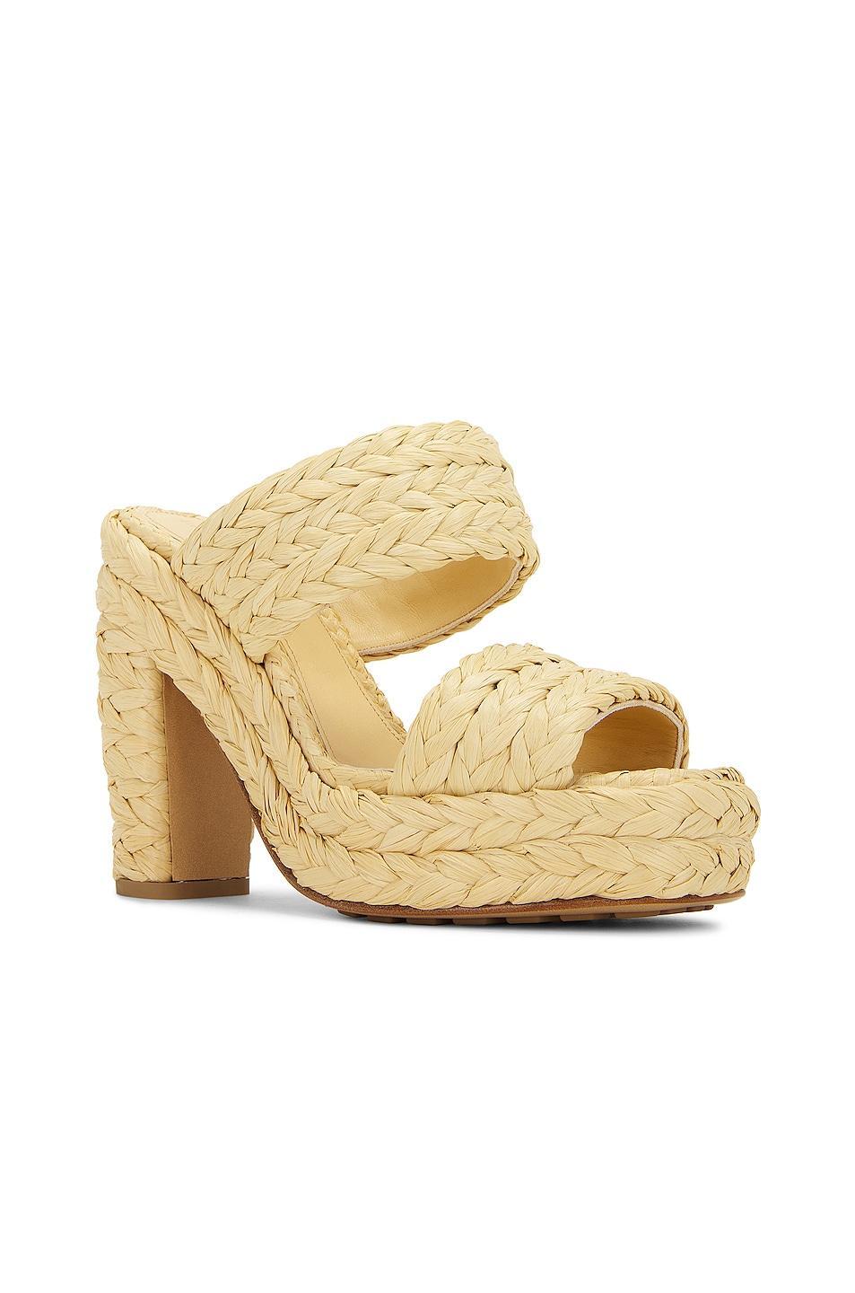 Womens Woven Straw 120 Platform Sandals Product Image