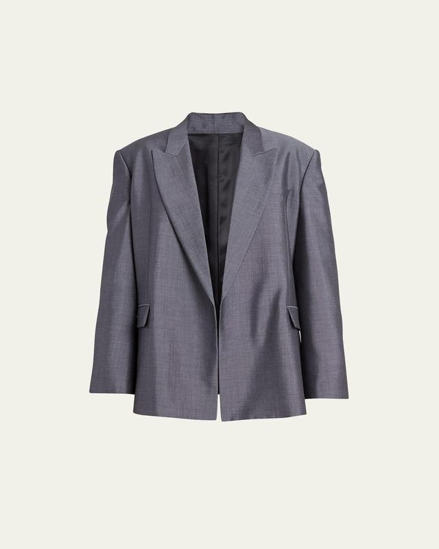 Womens Blazer in Mohair Canvas Product Image