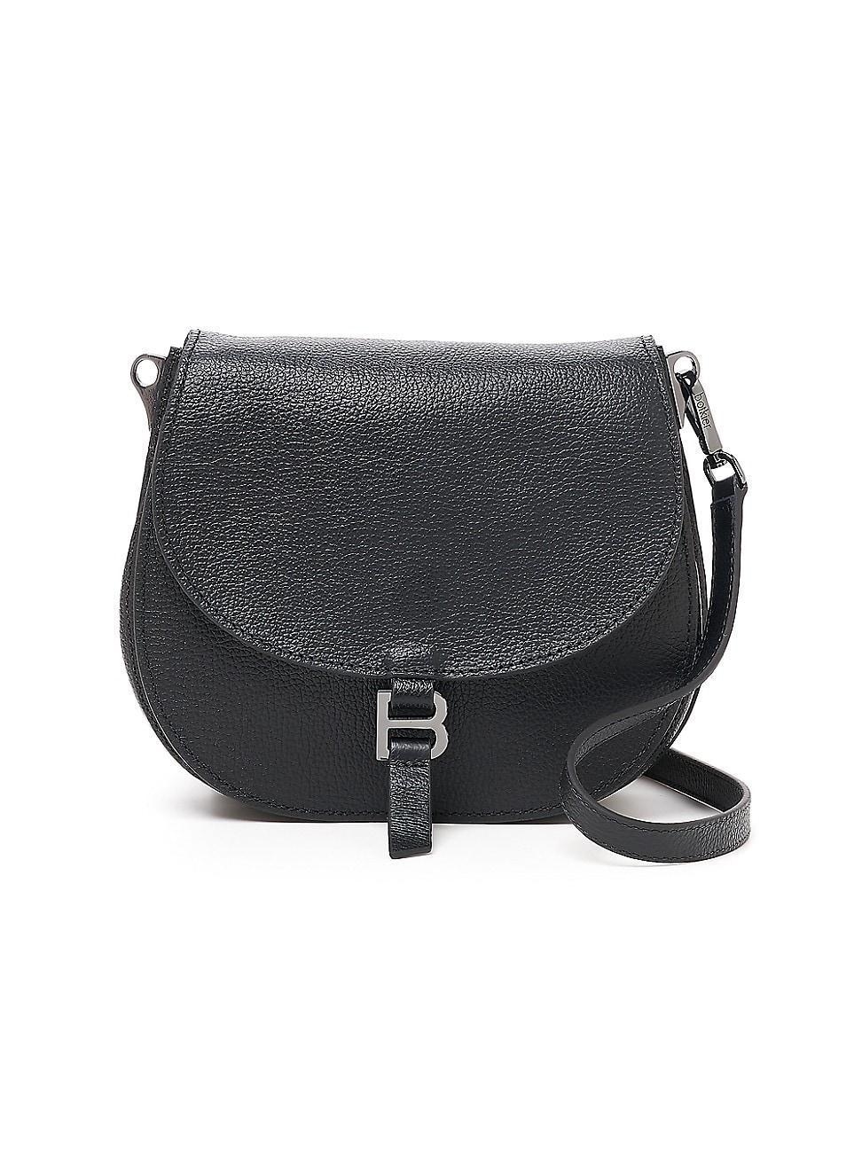 Womens Baxter Leather Saddle Crossbody Bag Product Image