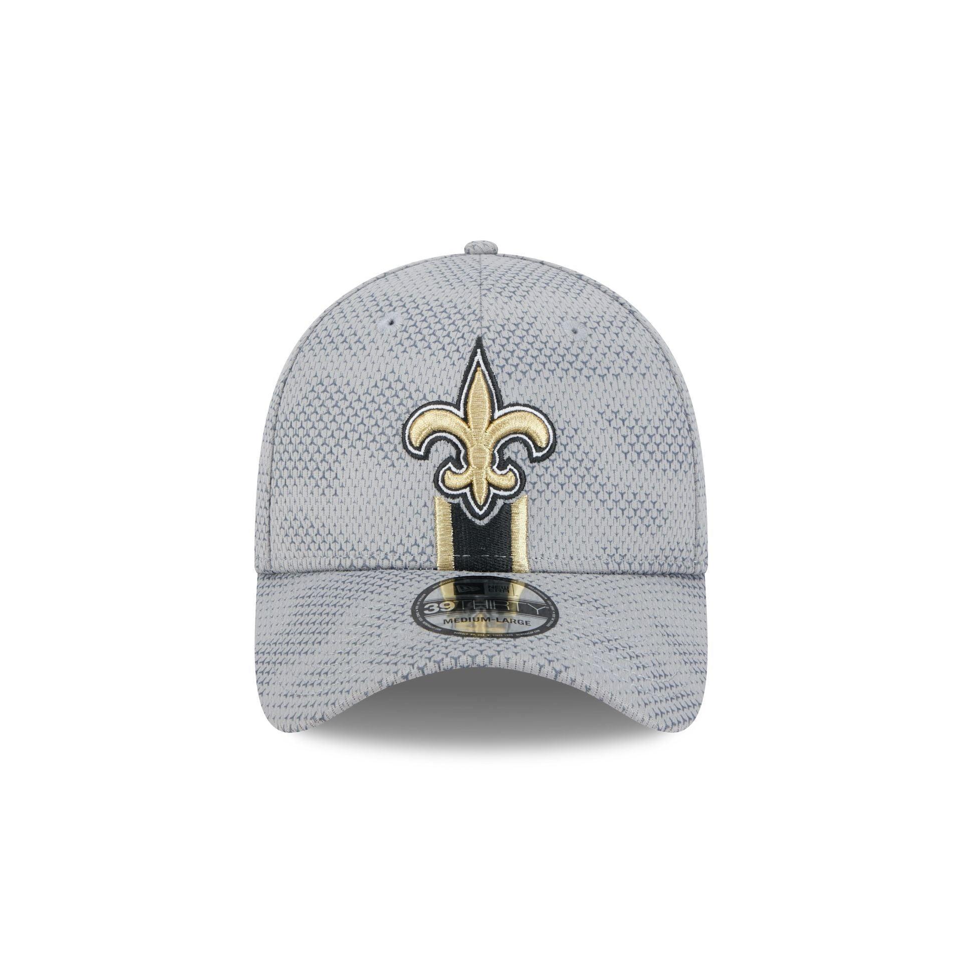 New Orleans Saints 2024 Sideline Gray 39THIRTY Stretch Fit Hat Male Product Image