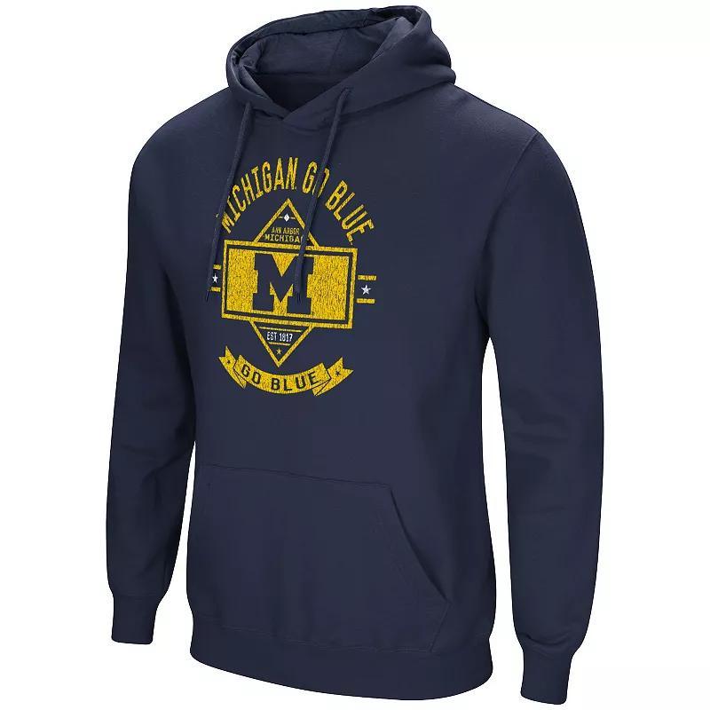 Mens West Virginia Mountaineers Fleece Hoodie Blue Product Image