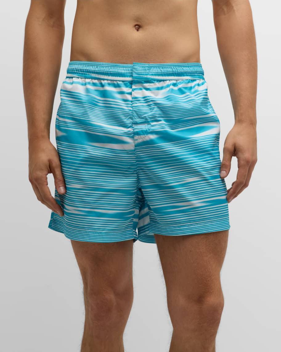 Mens Geometric Space-Dyed Swim Shorts Product Image