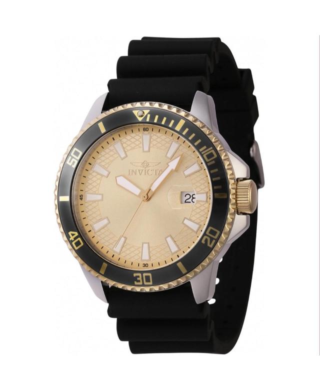 Invicta Mens 46135 Pro Diver Quartz 3 Hand Gold Dial Watch - Gold Product Image