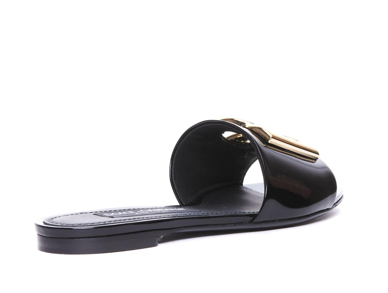 Dg Logo Sandals In Black Product Image