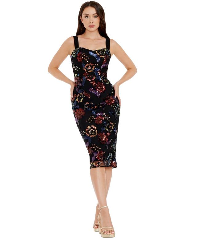 Dress the Population Nicole Sequin Floral Sheath Dress Product Image