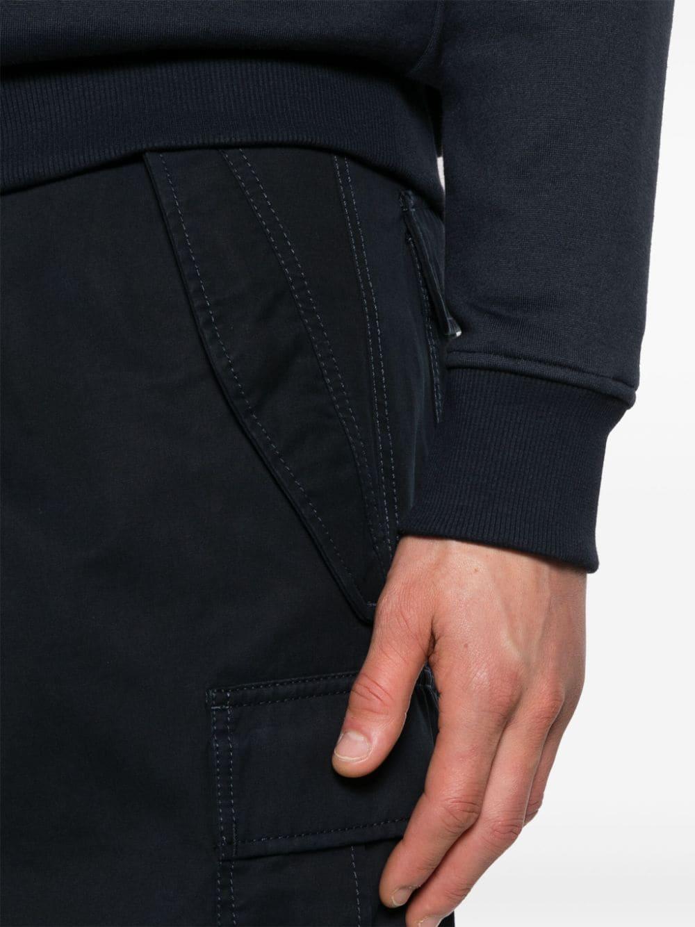 Straight-leg Cargo Trousers In Blue Product Image