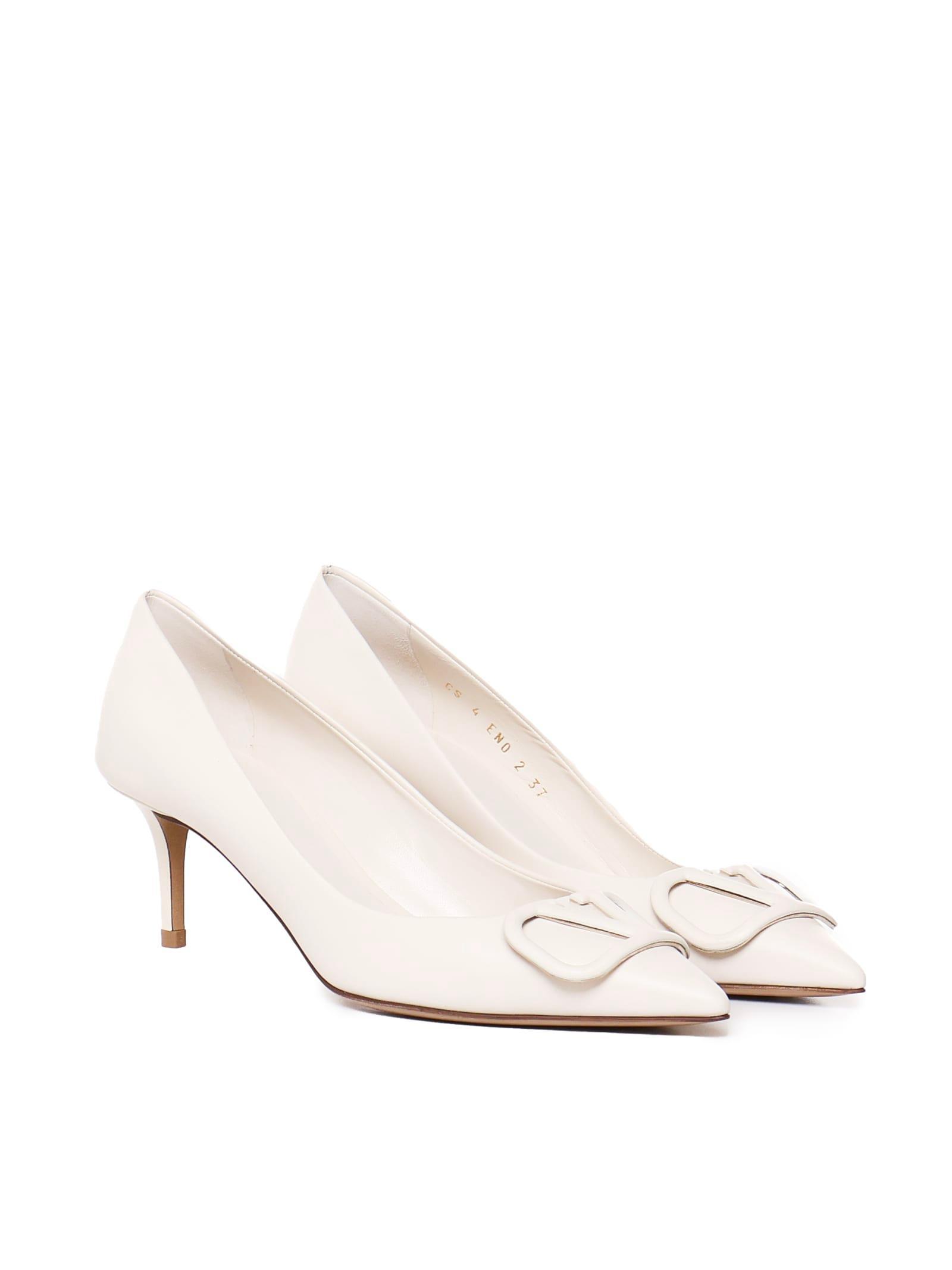 Vlogo 75mm Leather Pumps In Weiss Product Image