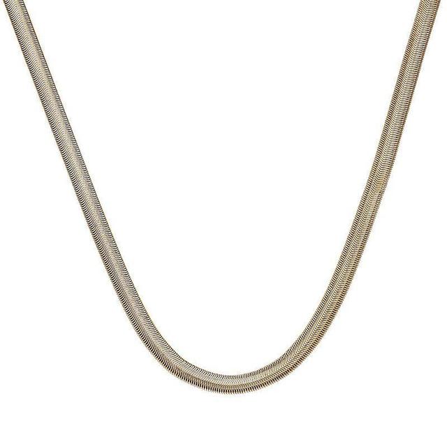 Mens LYNX Stainless Steel Snake Chain Necklace Gold Tone Product Image