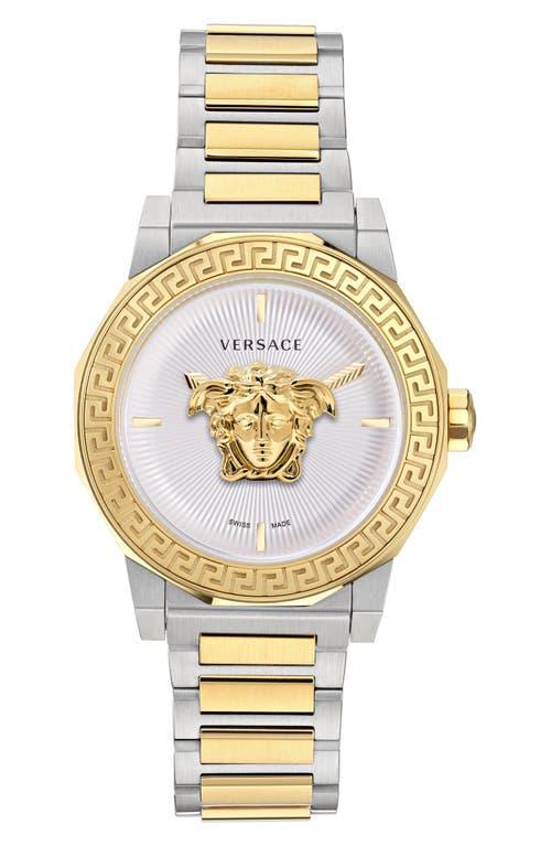 Versace Womens Medusa Deco Quartz Analog Two Tone Stainless Steel Bracelet Watch Product Image