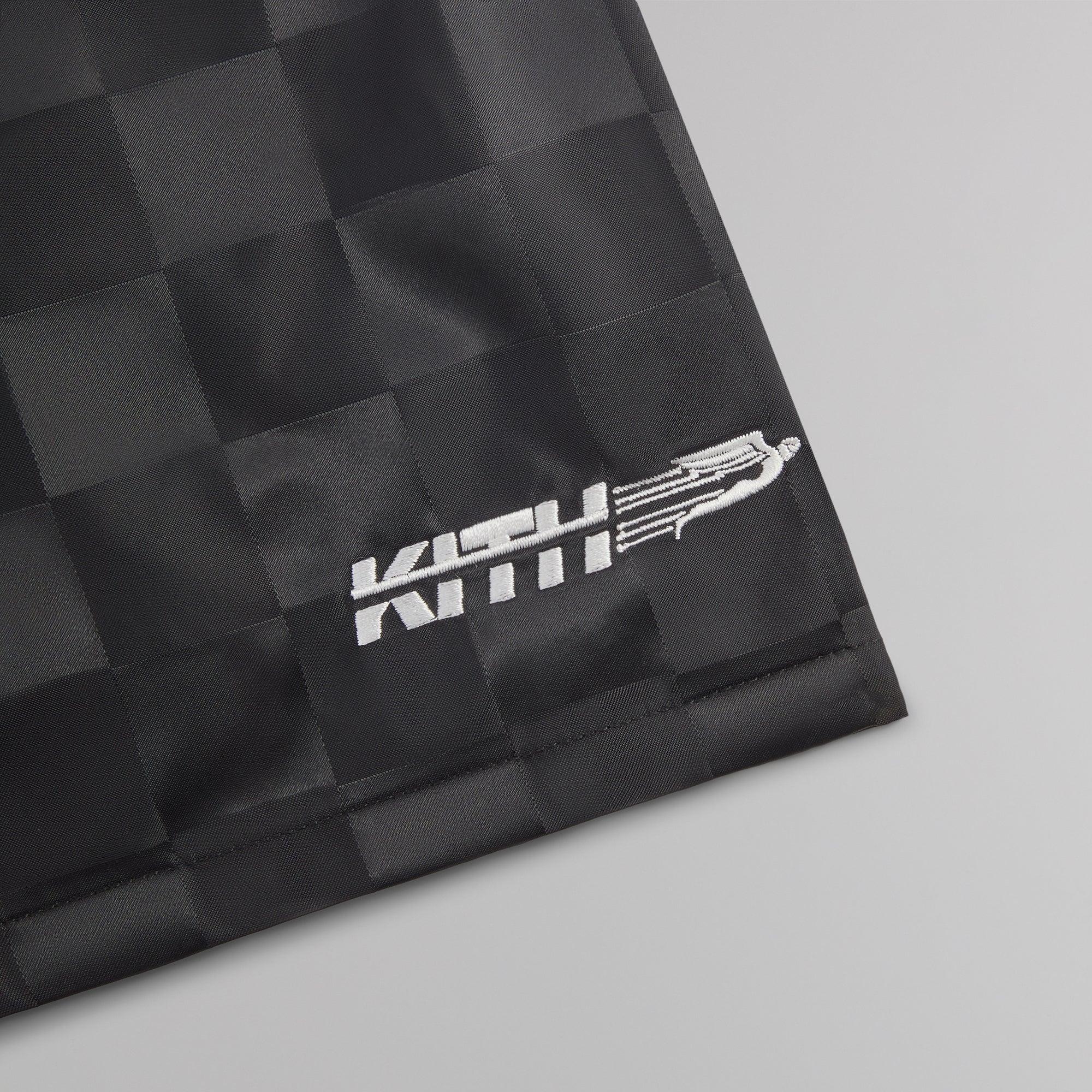 Kith Checkered Satin Collins Short - Black Male Product Image