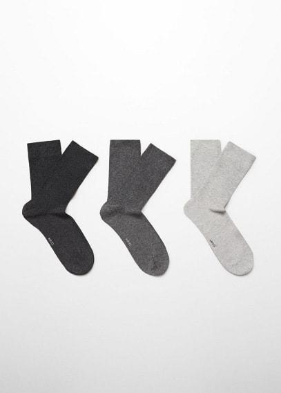 Pack of 3 cotton socks - Men | MANGO USA Product Image