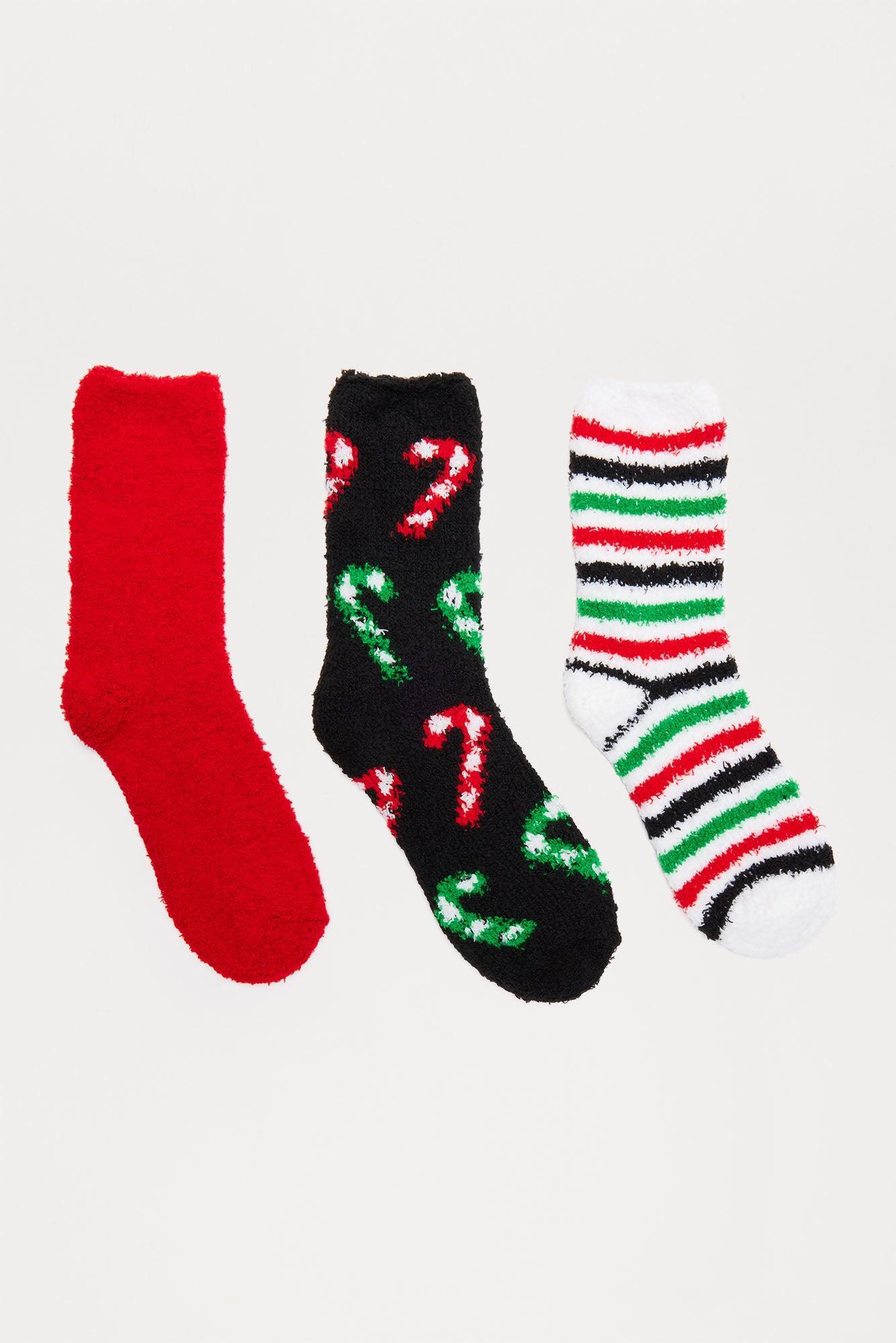 Candy Cane Lane 3 Pack Socks - Multi Color Product Image