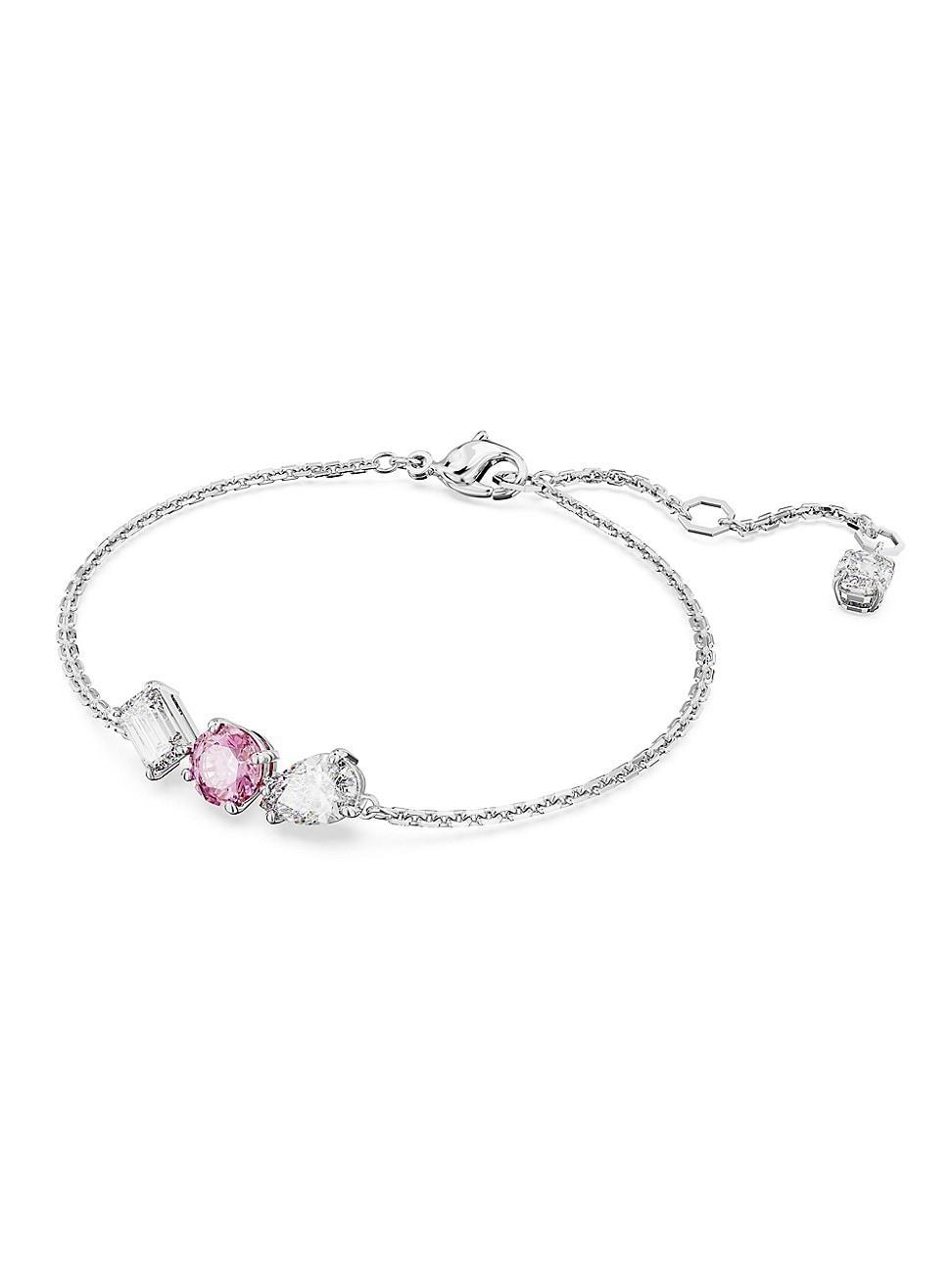 Womens Mesmera Rhodium-Plated & Crystal Mixed Cuts Bracelet Product Image