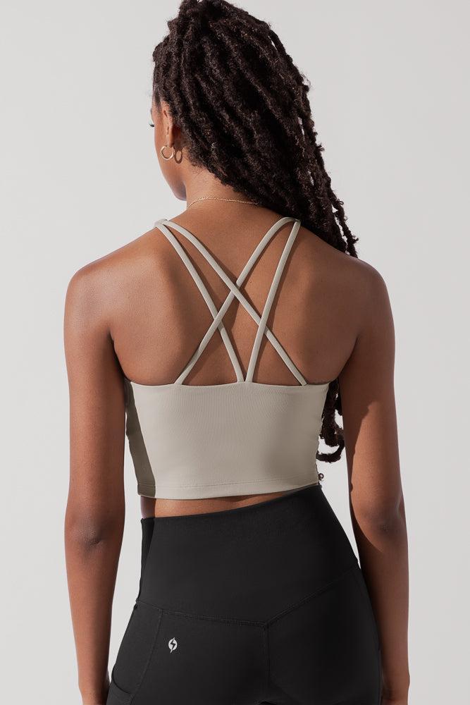 Cleo Corset Crop Bralette - Taupe Product Image