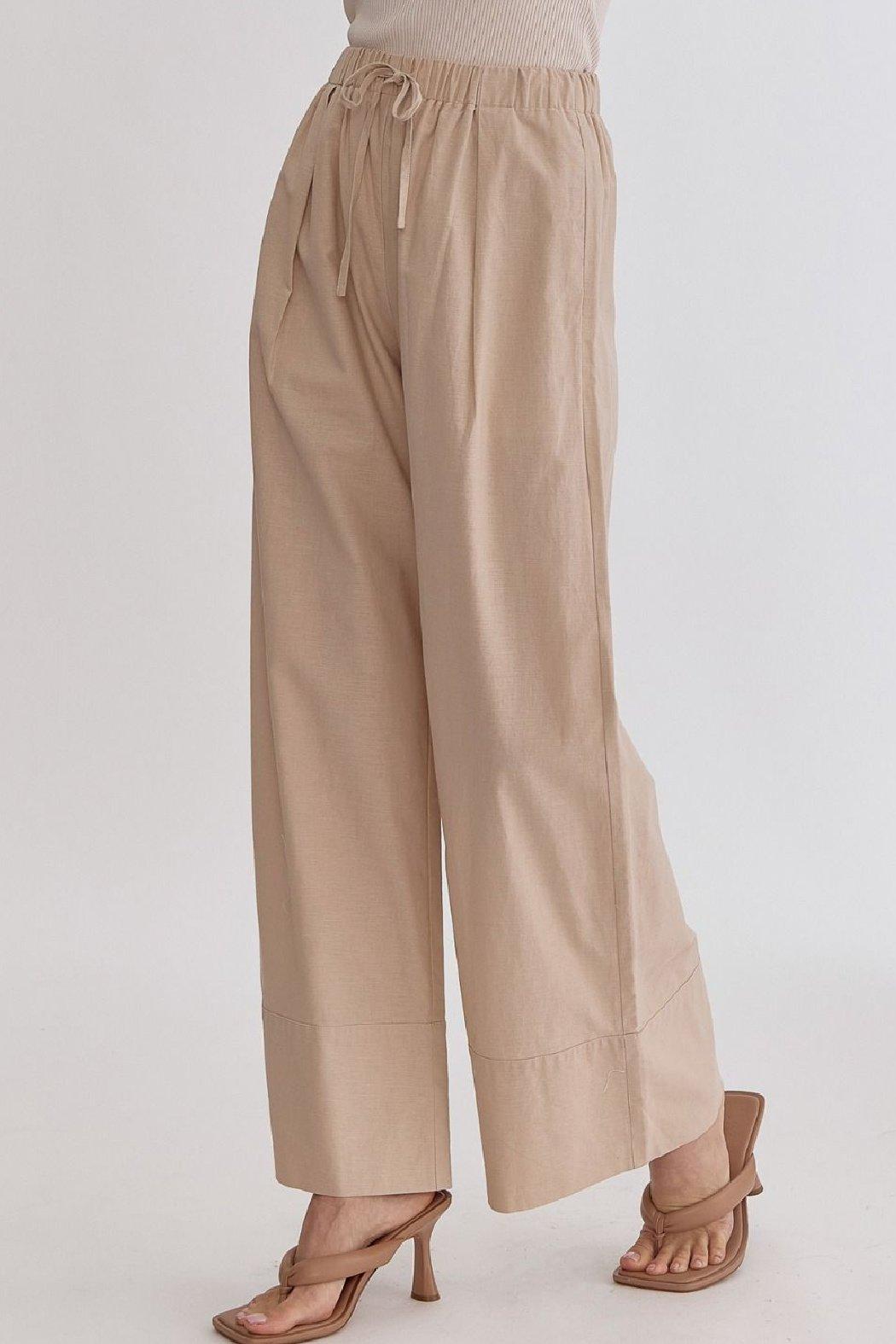 Drawstring Wideleg Pant Product Image