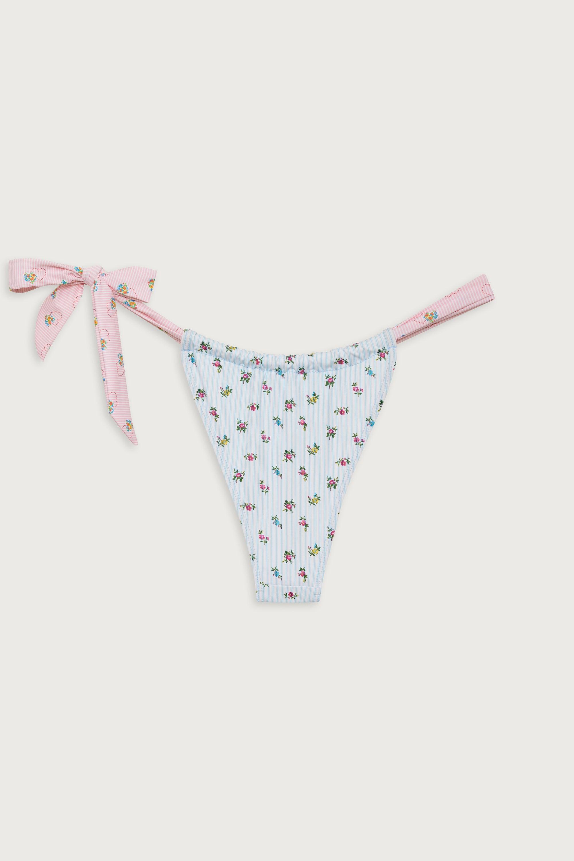 Kealy Reversible Cheeky Bikini Bottom - Cozy Stripe Product Image