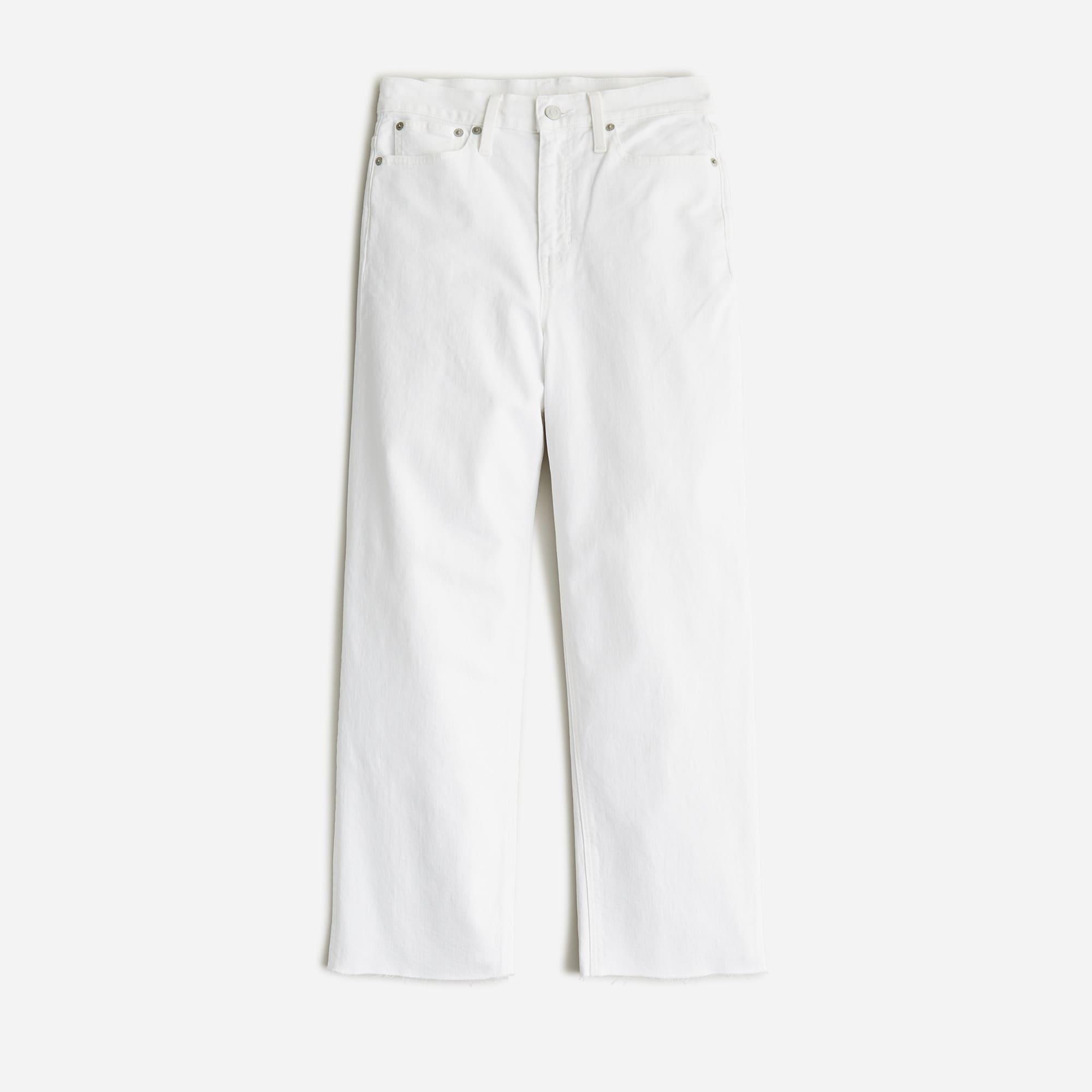 Slim wide-leg jean in white Product Image