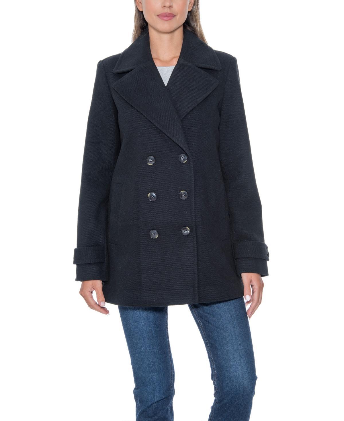 Sebby Collection Womens Double Breasted Pea Coat Product Image