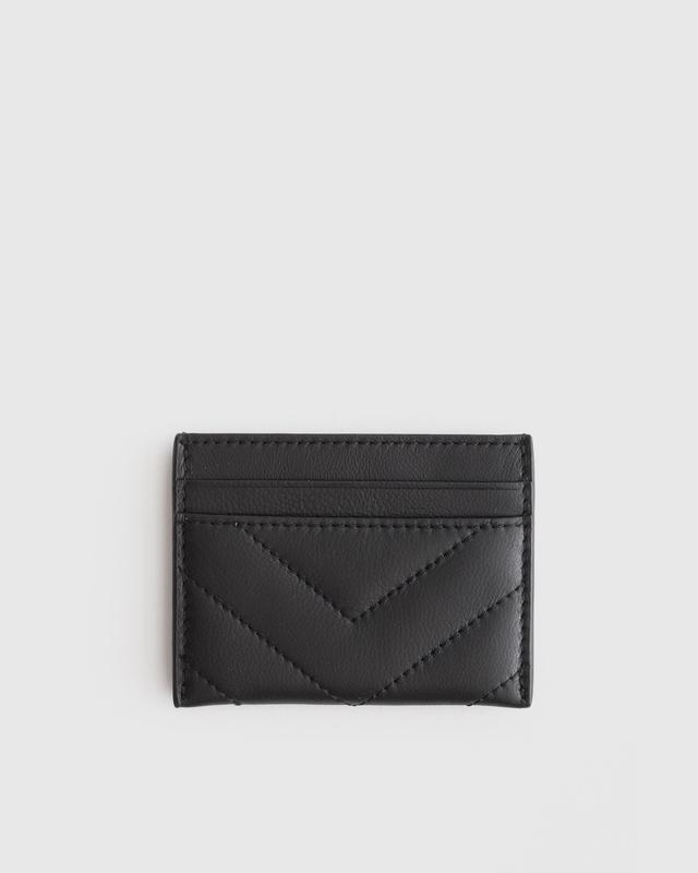 Italian Leather Quilted Small Card Case Product Image