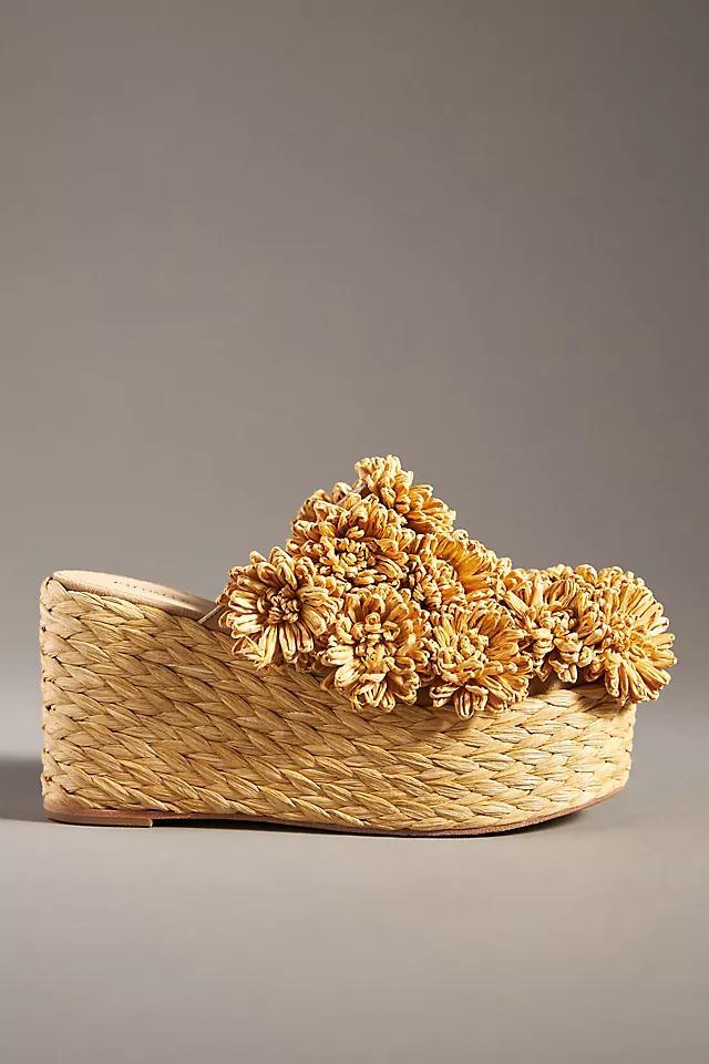 Paloma Barcelo Flower Wedge Sandals Product Image