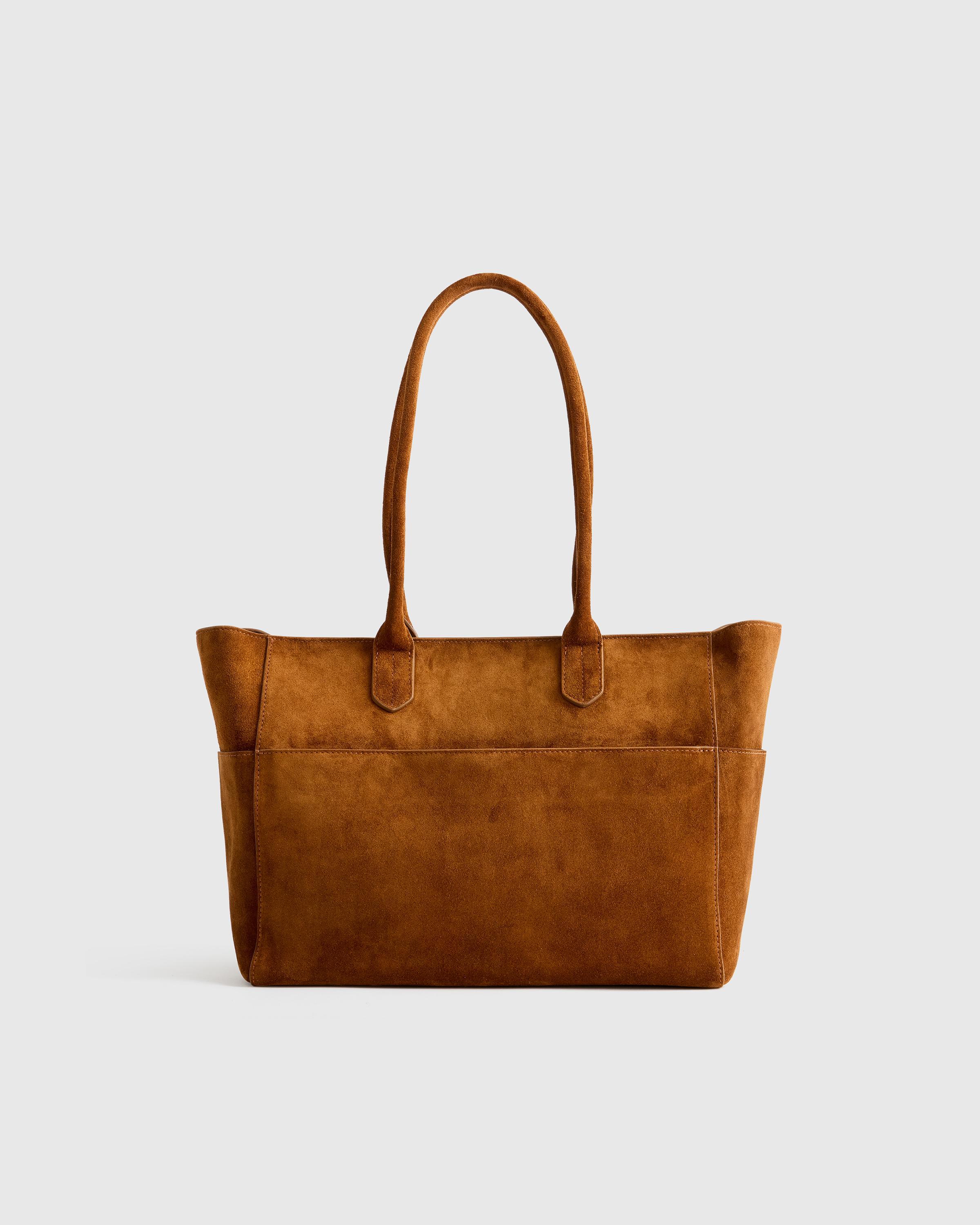 Italian Suede Shopper Tote Product Image