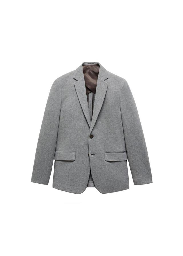 MANGO MAN - Structured slim fit cotton blazer greyMen Product Image