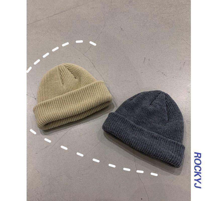 Plain Knit Beanie Product Image