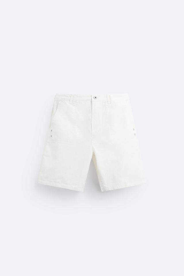 COTTON LINEN SHORTS Product Image