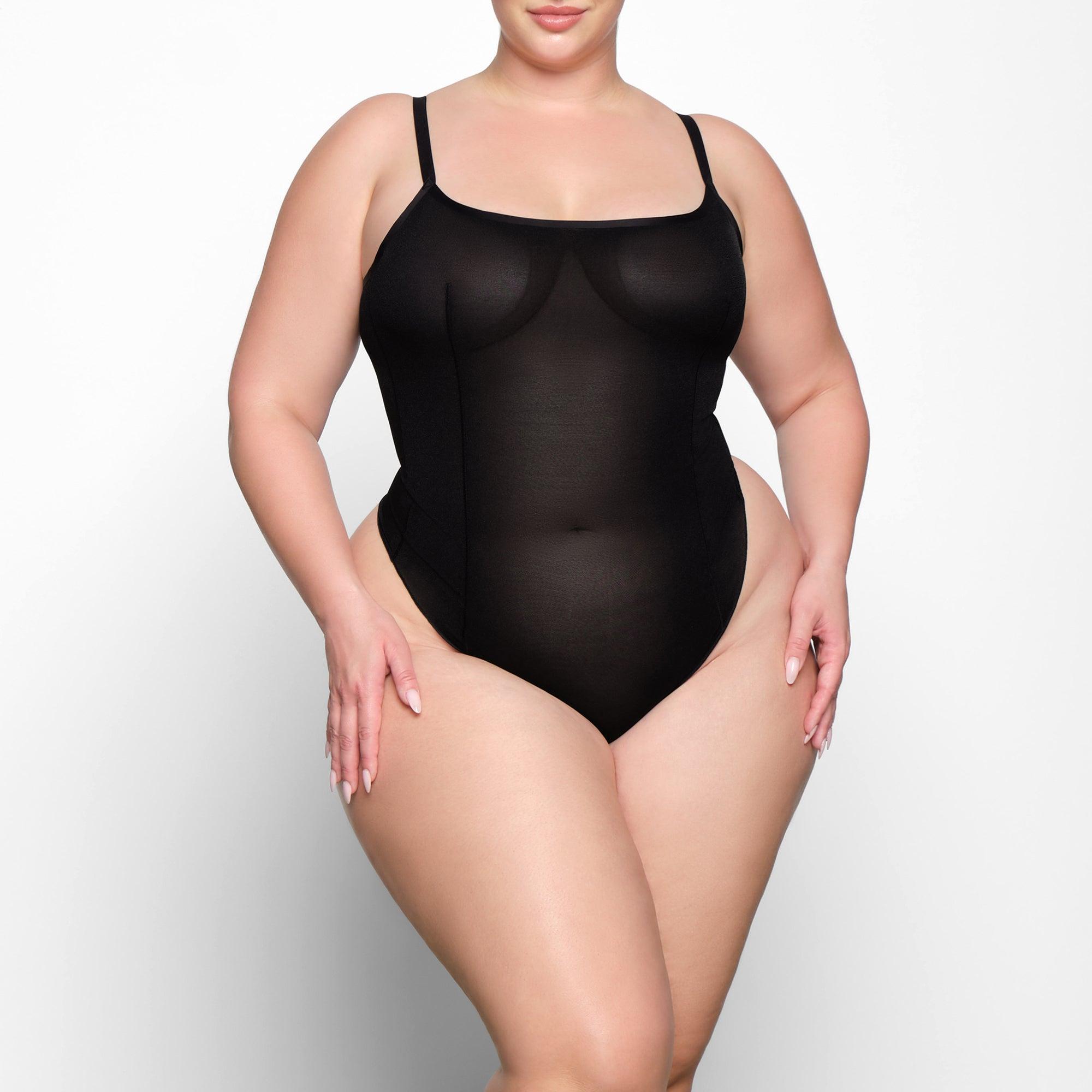 SHEER SCULPT THONG BODYSUIT | ONYX Product Image