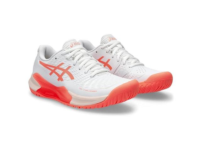 ASICS Women's GEL-Challenger 14 Tennis Shoe (White/Sun Coral) Women's Shoes Product Image