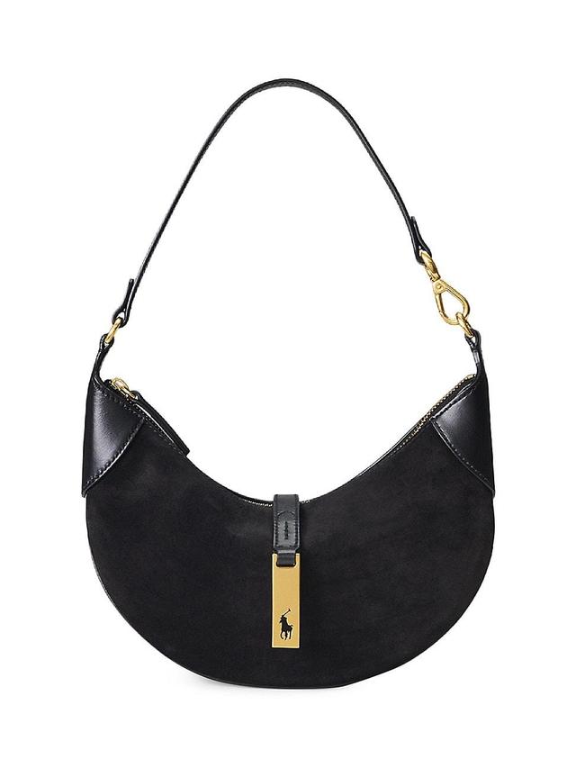 Womens Mini ID Suede & Leather Shoulder Bag Product Image