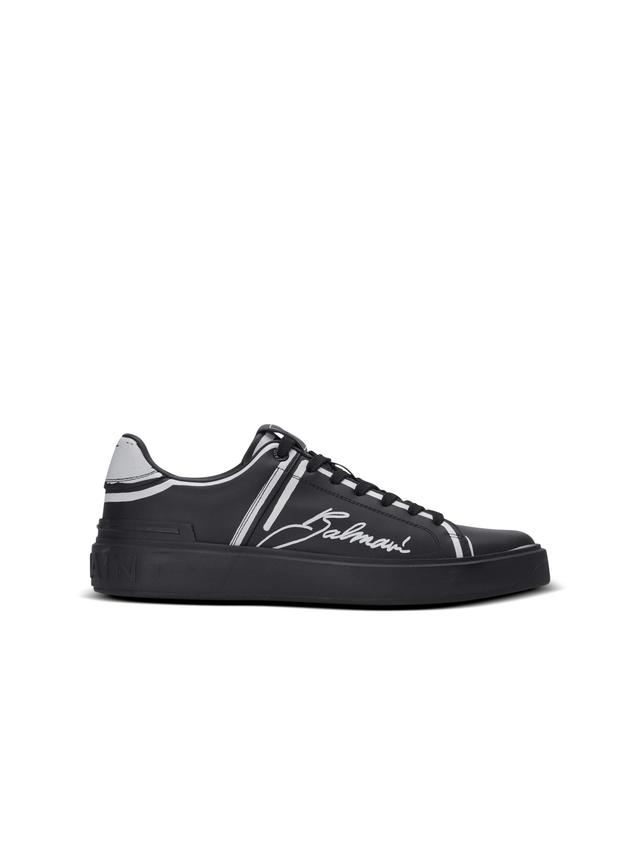 B-Court printed calfskin trainers  Product Image