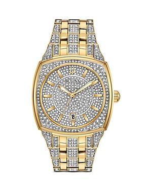 Bulova Mens Crystal Pave Two Tone Bracelet Watch Product Image