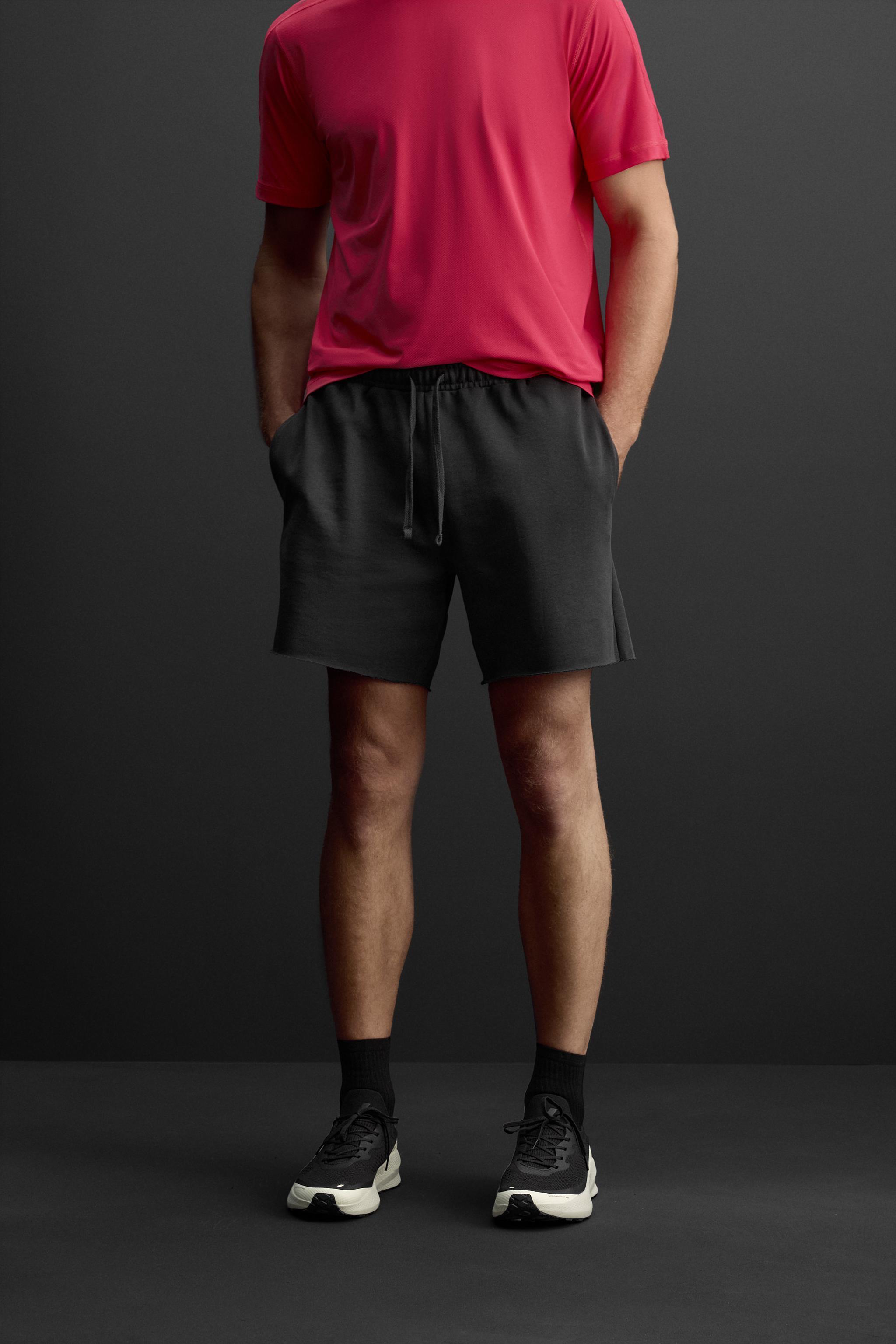 EMBROIDERED JOGGER SHORTS Product Image