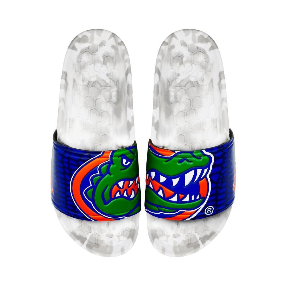 NCAA Florida Gators Slydr Pro White Sandals - Blue M9/W11 Product Image