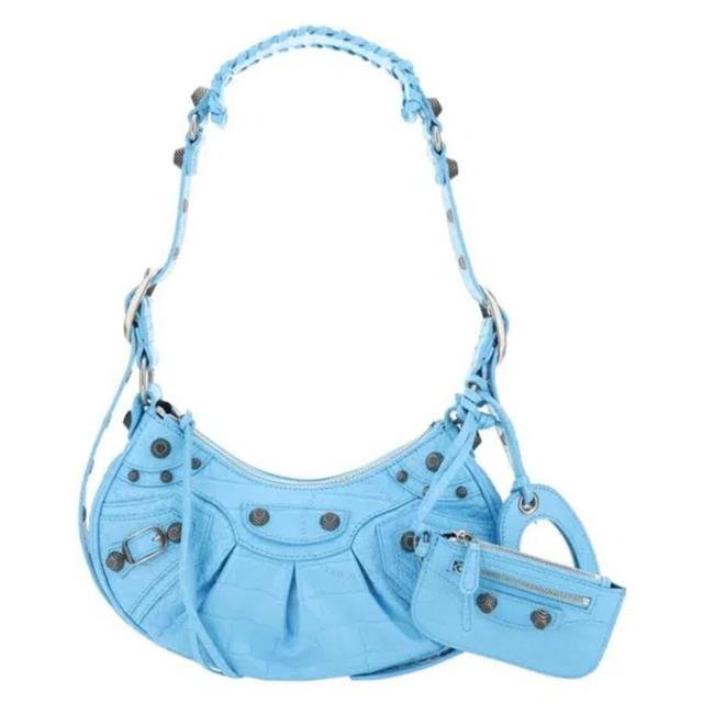 BALENCIAGA Turquoise Xs Le Cagole Shoulder Bag In Blue Product Image