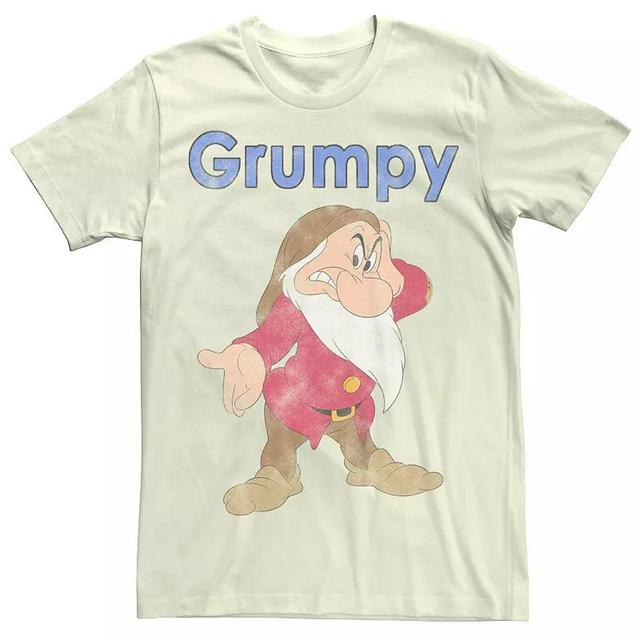 Disneys Snow White and the Seven Dwarfs Mens Grumpy Distressed Graphic Tee Product Image