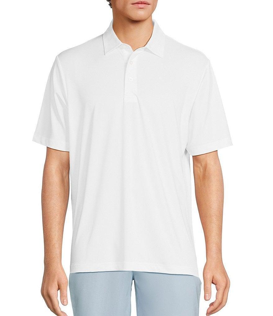 Roundtree & Yorke Big & Tall Performance Short Sleeve Solid Textured Polo Shirt Product Image