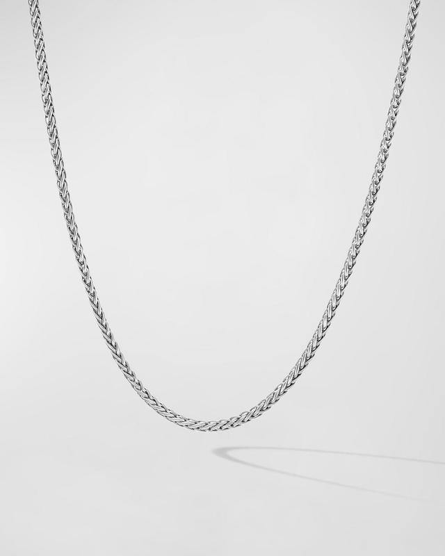 2.5mm Mens Wheat Chain Necklace in Silver Product Image